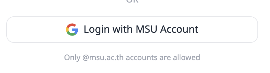 ภาพหน้าจอ: ปุ่ม Sign in with Google